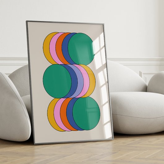 Vetgedrukte kleurrijke retro esthetische unieke ge poster