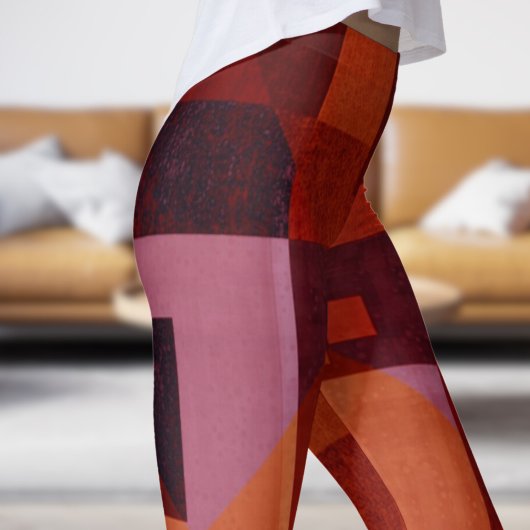 Vetgedrukte kleurrijke rode poten Abstracte print Leggings