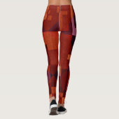 Vetgedrukte kleurrijke rode poten Abstracte print Leggings (Achterkant)