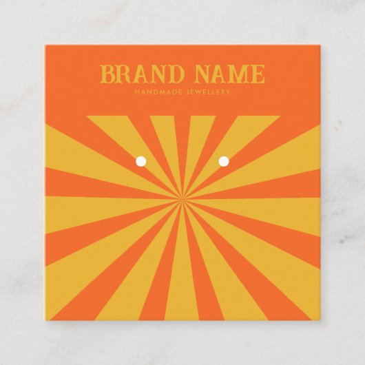 Vetgedrukte kleurrijke Star Modern Oorbellen Displ Vierkante Visitekaartje (Voorkant)