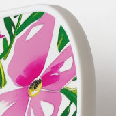 Vetgedrukte kleurrijke tropische palmbladeren bloe pickleball paddle (Links Detail)