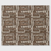 Vetgedrukte koffie letters cadeaupapier (Vlak)
