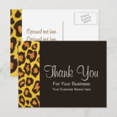 Vetgedrukte Leopard Print:: Zakelijke Ansichtkaart Briefkaart (Voorkant / Achterkant)