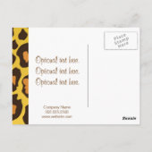 Vetgedrukte Leopard Print:: Zakelijke Ansichtkaart Briefkaart (Achterkant)