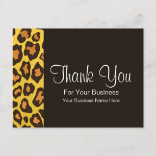 Vetgedrukte Leopard Print:: Zakelijke Ansichtkaart Briefkaart