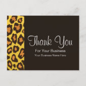 Vetgedrukte Leopard Print:: Zakelijke Ansichtkaart Briefkaart (Voorkant)