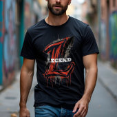 Vetgedrukte letter L Monogram Graffiti  T-shirt