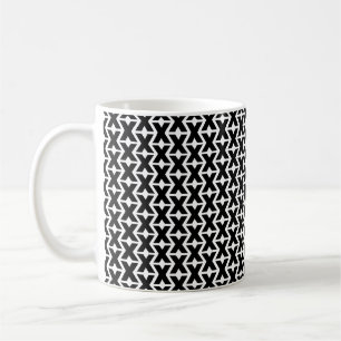 Vetgedrukte letter X-patroonalfabet Koffiemok
