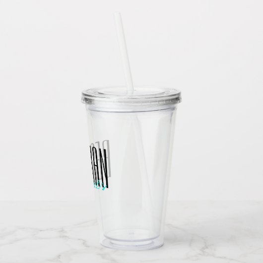 Vetgedrukte letters "Beste man" Persoonlijke bruil Acryl Drinkbeker (Links)