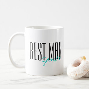 Vetgedrukte letters "Beste man" Persoonlijke bruil Koffiemok