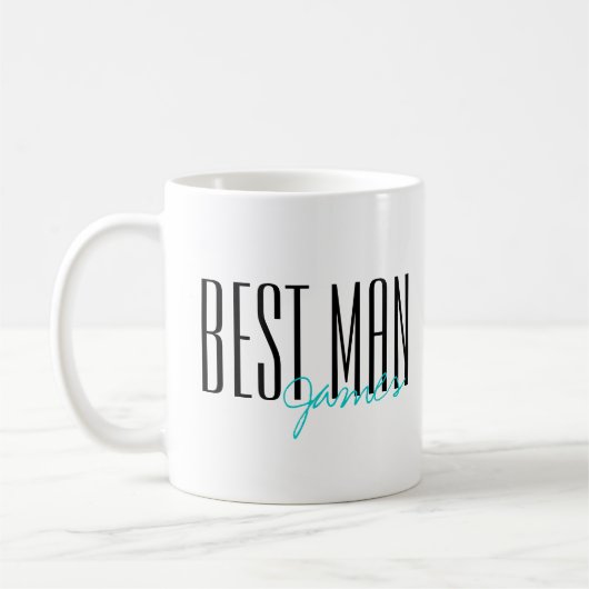 Vetgedrukte letters "Beste man" Persoonlijke bruil Koffiemok (Links)