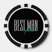 Vetgedrukte letters "Beste man" Persoonlijke bruil Poker Chips (Voorkant)