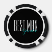 Vetgedrukte letters "Beste man" Persoonlijke bruil Poker Chips (Achterkant)
