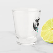 Vetgedrukte letters "Beste man" Persoonlijke bruil Shot Glas (Links)