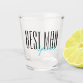 Vetgedrukte letters "Beste man" Persoonlijke bruil Shot Glas (Voorkant)