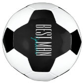 Vetgedrukte letters "Beste man" Persoonlijke bruil Voetbal (Gedraaid)