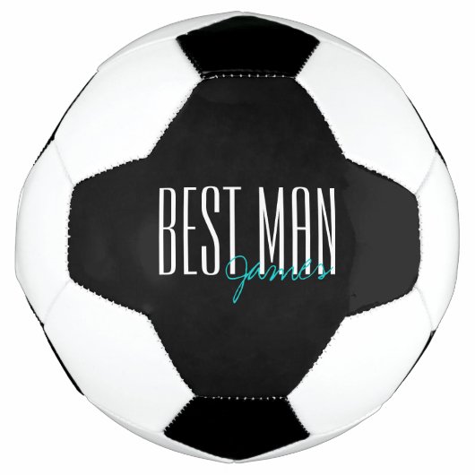 Vetgedrukte letters "Beste man" Persoonlijke bruil Voetbal (Voorkant)
