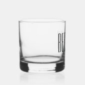Vetgedrukte letters "Beste man" Persoonlijke bruil Whisky Glas (Rechts)
