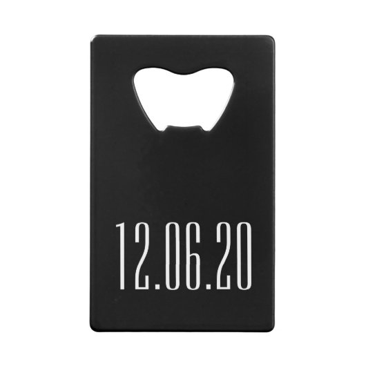 Vetgedrukte letters "Groom" Persoonlijke bruiloft Creditkaart Flessenopener (Achterkant)