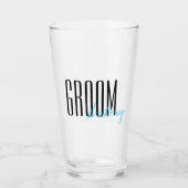 Vetgedrukte letters "Groom" Persoonlijke bruiloft Glas (Voorkant)