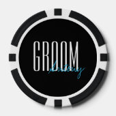 Vetgedrukte letters "Groom" Persoonlijke bruiloft Poker Chips (Voorkant)