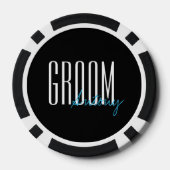 Vetgedrukte letters "Groom" Persoonlijke bruiloft Poker Chips (Achterkant)