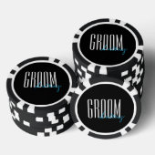 Vetgedrukte letters "Groom" Persoonlijke bruiloft Poker Chips (Opstapeling)