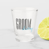 Vetgedrukte letters "Groom" Persoonlijke bruiloft Shot Glas (Voorkant)