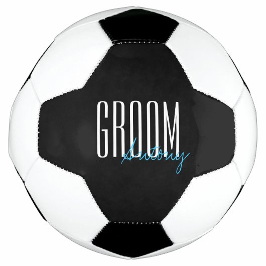 Vetgedrukte letters "Groom" Persoonlijke bruiloft Voetbal (Voorkant)