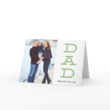 Vetgedrukte letters Papa Vaderdag Foto Wenskaart
