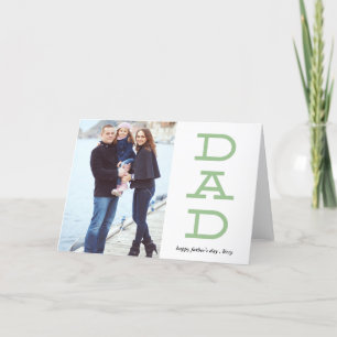 Vetgedrukte letters Papa Vaderdag Foto Wenskaart Kaart