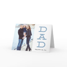 Vetgedrukte letters Papa Vaderdag Foto Wenskaart