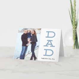 Vetgedrukte letters Papa Vaderdag Foto Wenskaart Kaart