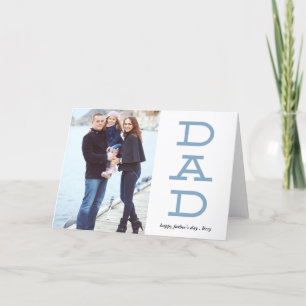 Vetgedrukte letters Papa Vaderdag Foto Wenskaart Kaart