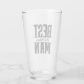 Vetgedrukte letters Trouwgetuige voeg zijn naam to Glas (Achterkant)