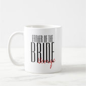 Vetgedrukte letters "vader van de bruiddans" koffiemok (Links)