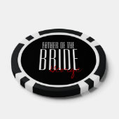 Vetgedrukte letters "vader van de bruiddans" poker chips (Enkel)