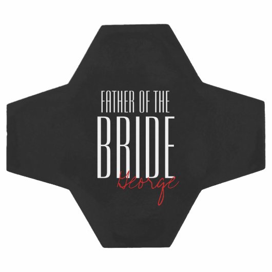 Vetgedrukte letters "vader van de bruiddans" voetbal (Enkel)