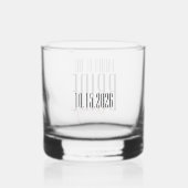 Vetgedrukte letters "vader van de bruiddans" whisky glas (Achterkant)