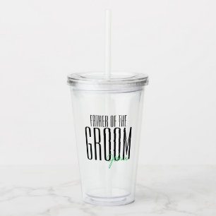 Vetgedrukte letters "Vader van de Groom" Wedding P Acryl Drinkbeker