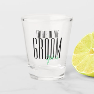 Vetgedrukte letters "Vader van de Groom" Wedding P Shot Glas