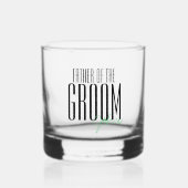 Vetgedrukte letters "Vader van de Groom" Wedding P Whisky Glas (Voorkant)