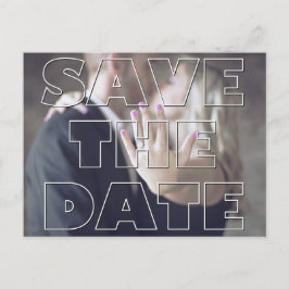 Vetgedrukte lettertypefoto Sla de datum op! Aankondigingskaart