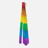 Vetgedrukte LGBT Pride Rainbow Necktie – Olieverf Stropdas (Achterkant)