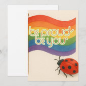 Vetgedrukte LGBTQ en trots Bedankkaart (Voorkant / Achterkant)