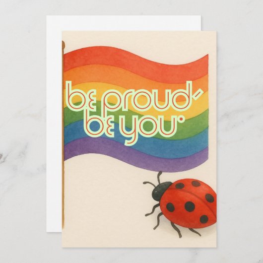 Vetgedrukte LGBTQ en trots Bedankkaart (Voorkant / Achterkant)