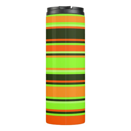 Vetgedrukte Limoen, Sinaasappel en Tangerine Gestr Thermosbeker (Achterkant)