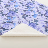 Vetgedrukte maagdenpalm statement kleur sherpa deken (3/4)