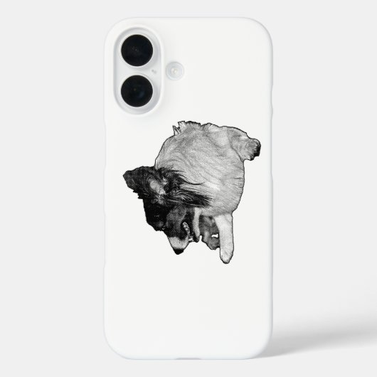 Vetgedrukte manga dot Corgi Guard Case-Mate iPhone Case (Achterkant)