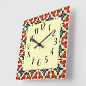 Vetgedrukte Marokkaanse Tegel Vierkante Klok (Hoek)